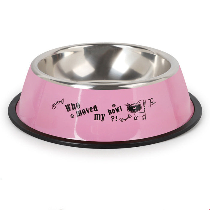 Stainless steel dog bowl