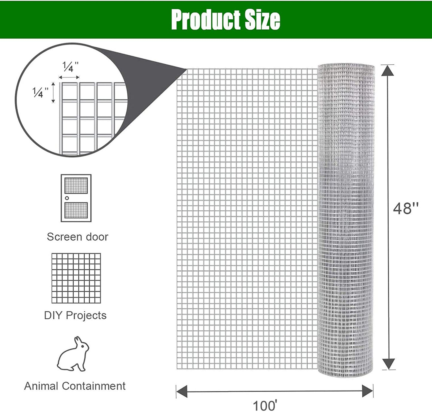 Chicken Wire Mesh Fence Roll After Metal Welding