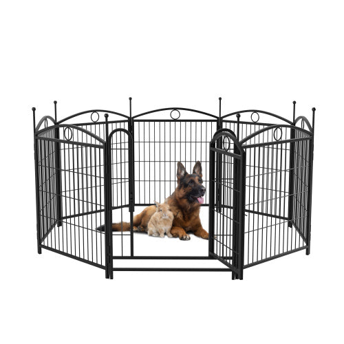 32 Inch 8 Panel Metal Dog Fence Pet Outdoor Playpen