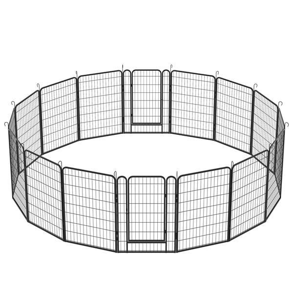 16 Pieces Of Heavy-duty Metal Pet Sports Fence