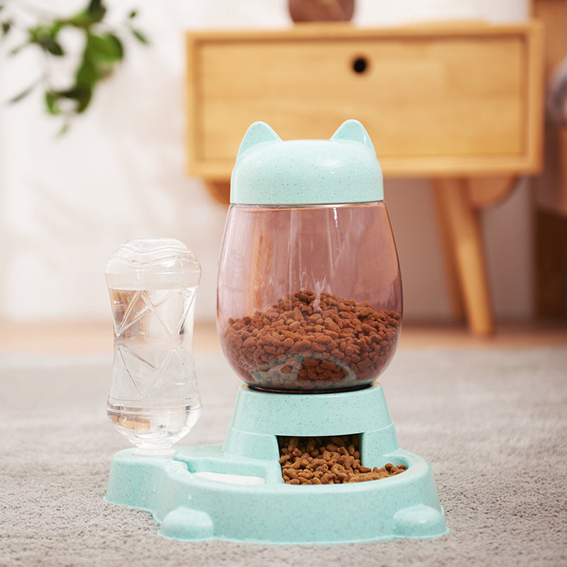 Automatic pet feeder drinking fountain