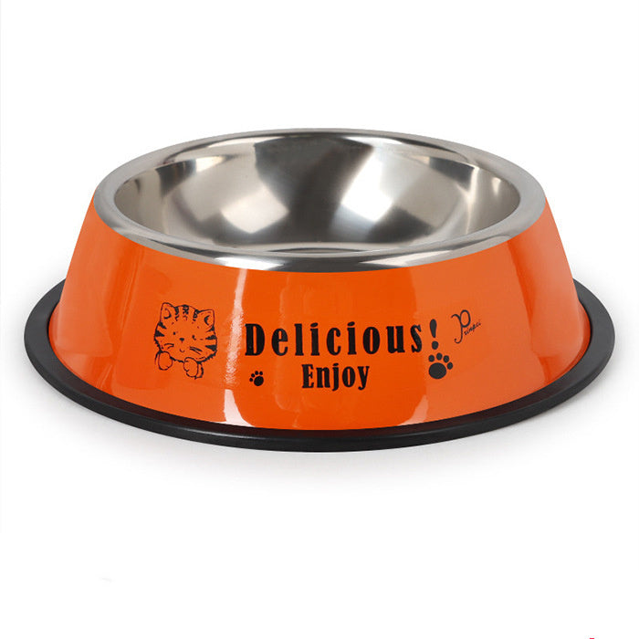 Stainless steel dog bowl