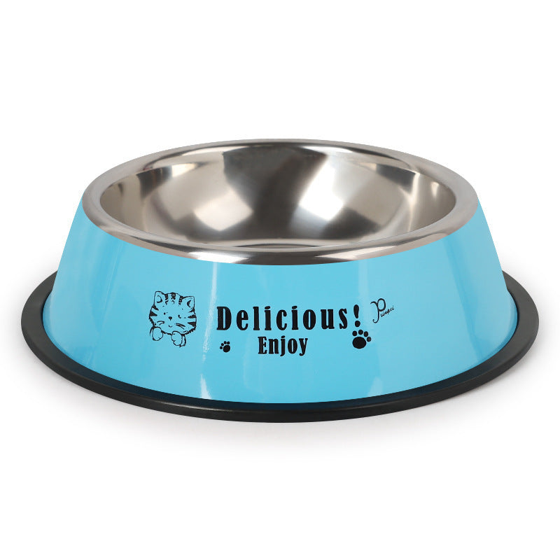 Stainless steel dog bowl