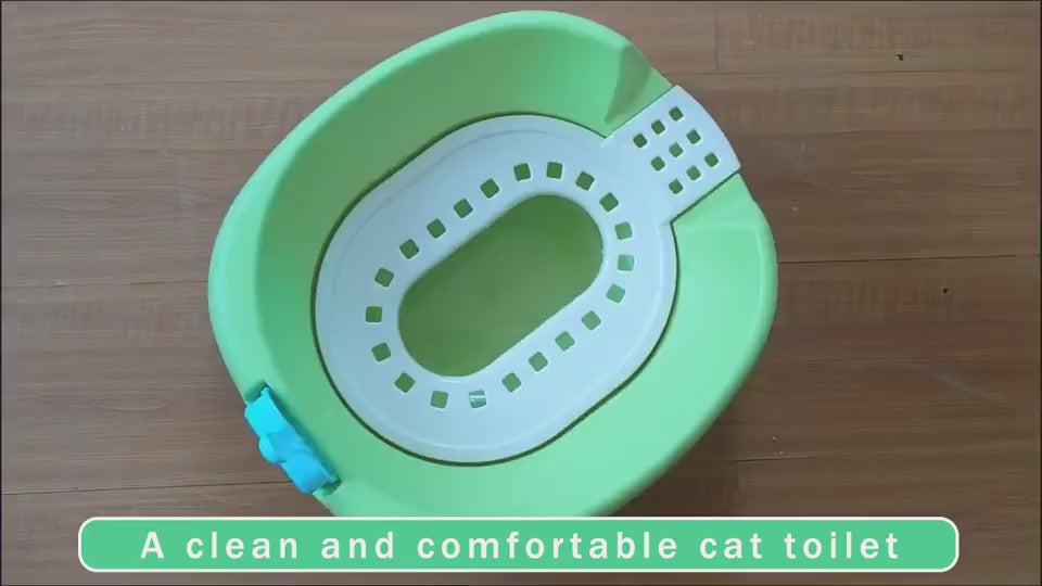 Spillproof Cat Litter Pan Semi-enclosed